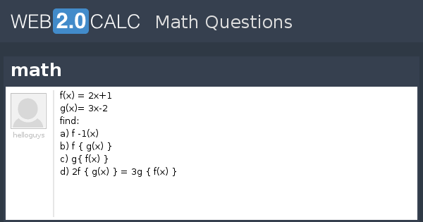 View question - math