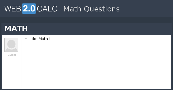 View question - MATH