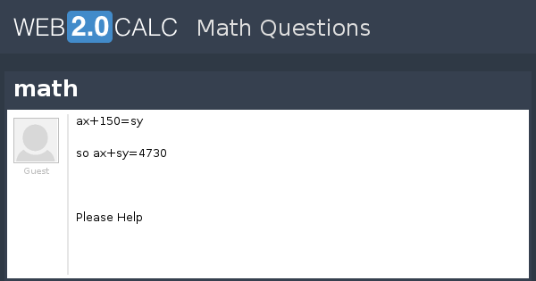 View question - math