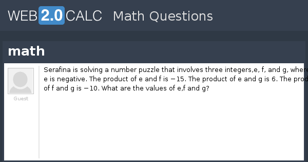 View question - math