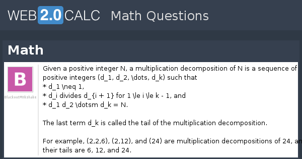 View question - Math