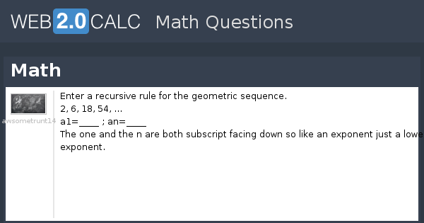 View question - Math