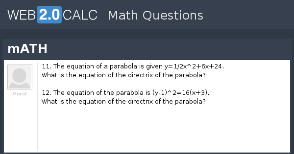 View Question Math