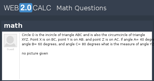 View question - math