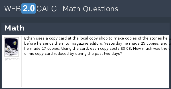 View question - Math