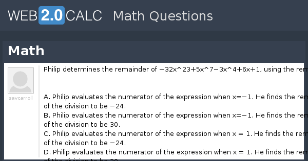 View question - Math