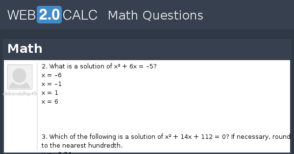 View question - Math
