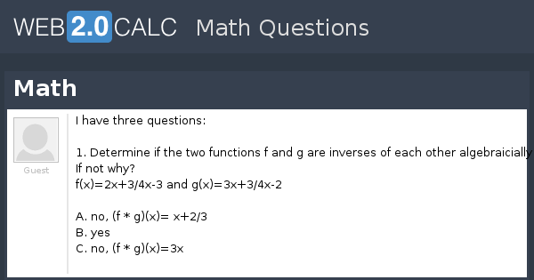 View Question Math