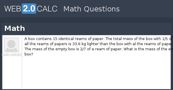 View question - Math