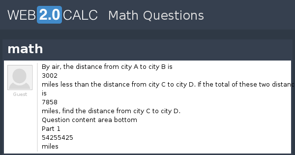 View question - math