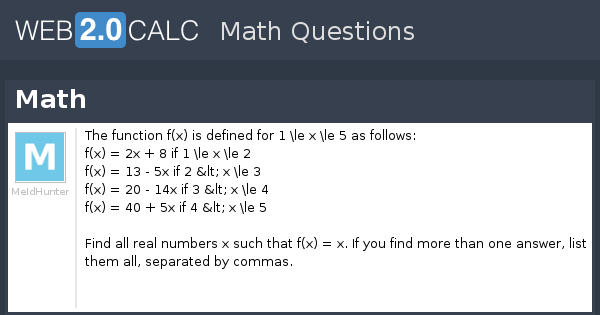 View question - Math