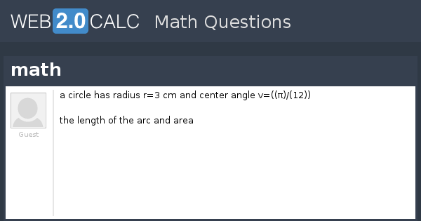 View question - math