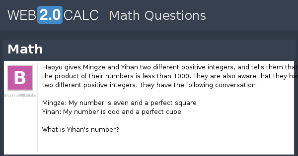 View question - Math