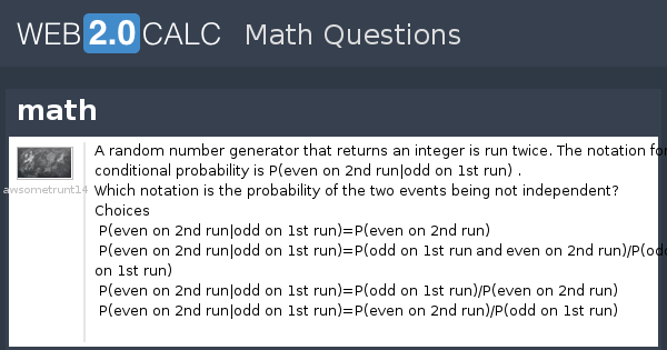 View question - math