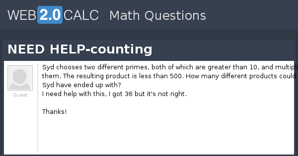 View question - NEED HELP-counting