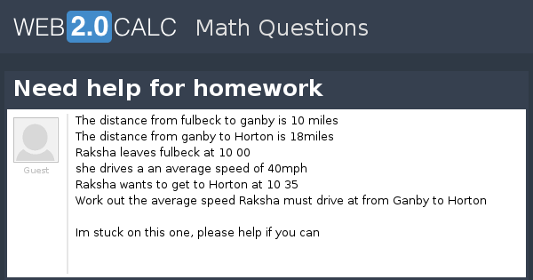 Help for homework