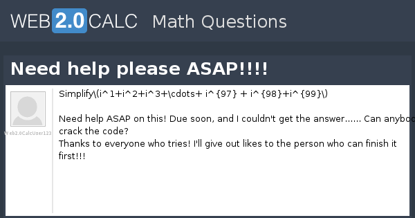 View question - Need help please ASAP!!!!