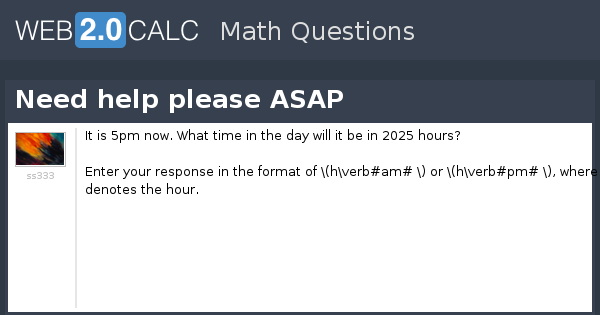 View question - Need help please ASAP