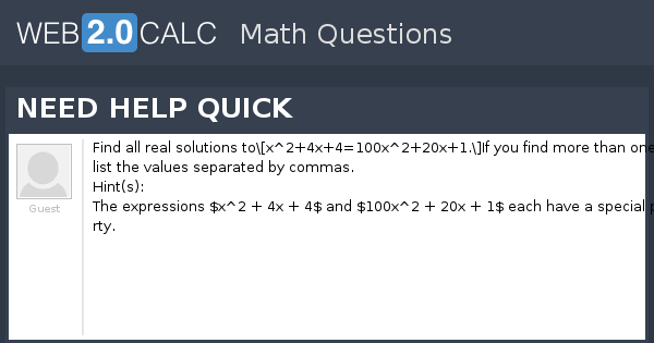 View question - NEED HELP QUICK