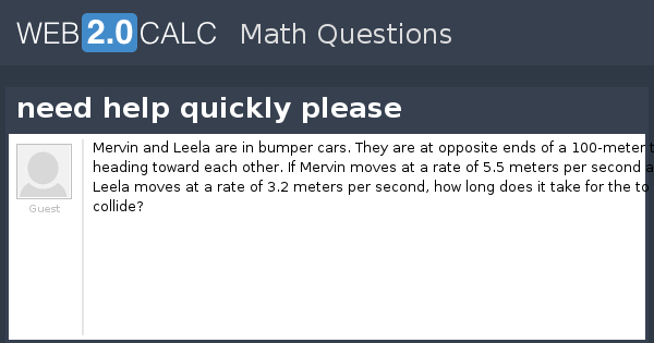 View question - need help quickly please