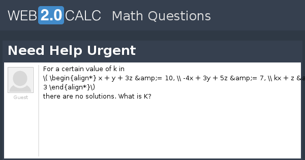 View question - Need Help Urgent