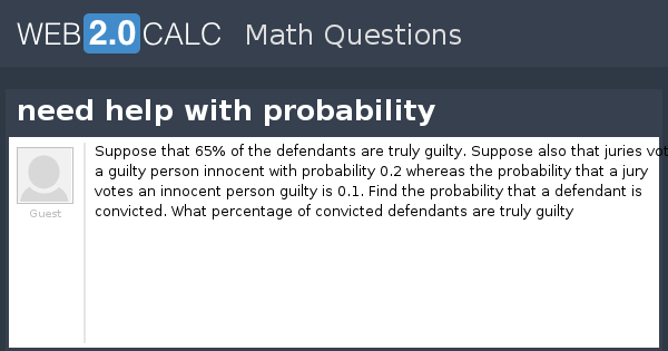 View Question Need Help With Probability