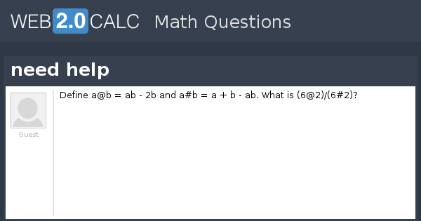 View question - need help
