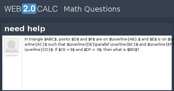 View question - need help
