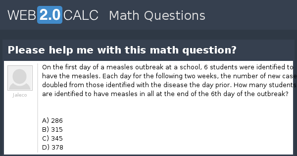 View question - Please help me with this math question?
