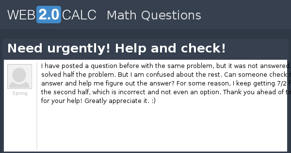 View question - Need urgently! Help and check!