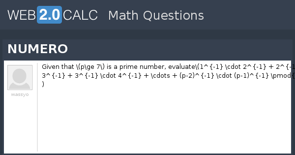 View question - NUMERO