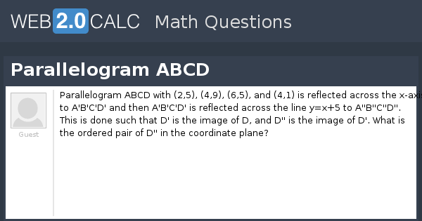 View Question Parallelogram Abcd