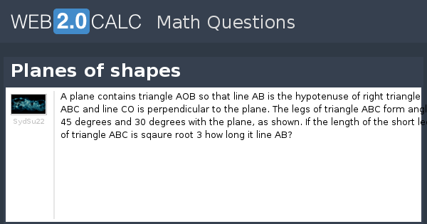 View Question Planes Of Shapes