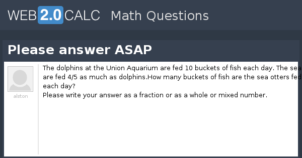 View question - Please answer ASAP