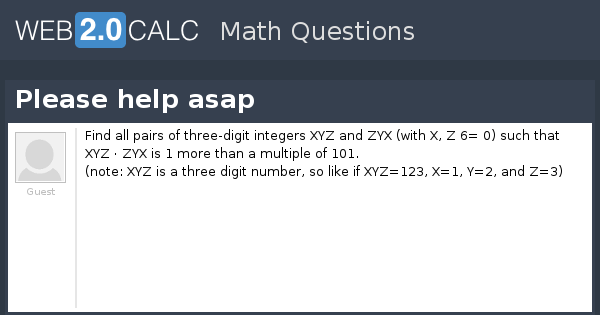 View question - Please help asap