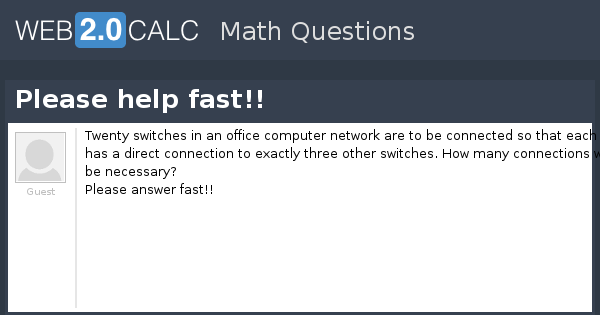 View question - Please help fast!!