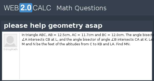 View question - please help geometry asap