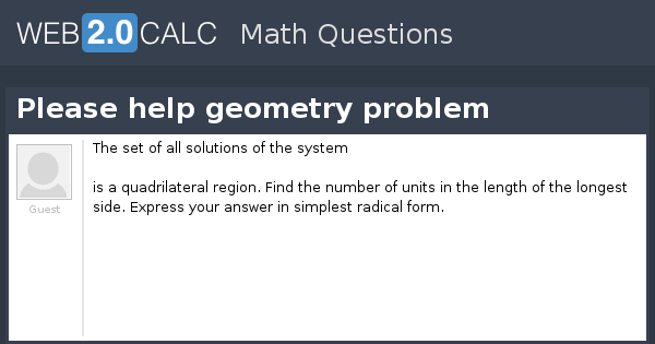 View question - Please help geometry problem