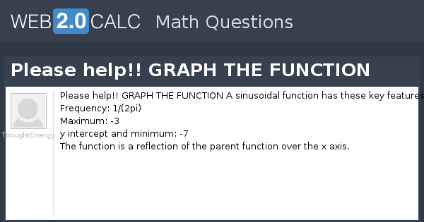 View question - Please help!! GRAPH THE FUNCTION