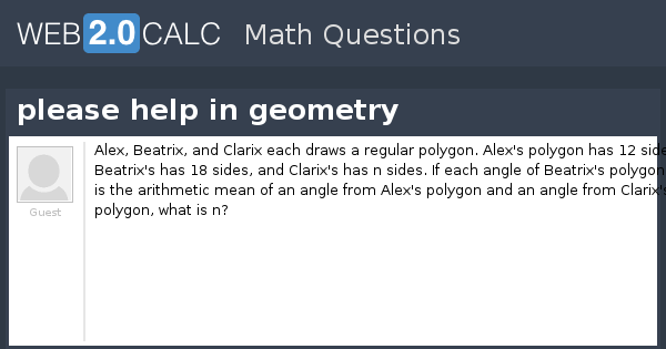 View question - please help in geometry