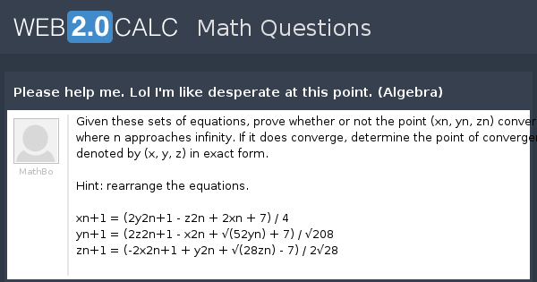 View question - Please help me. Lol I'm like desperate at this point ...