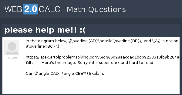 View question - please help me!!