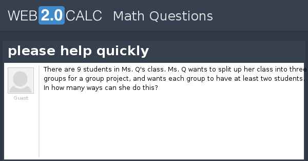 View question - please help quickly