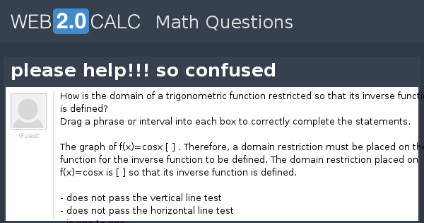 View question - please help!!! so confused