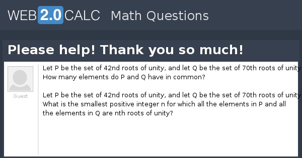 View question - Please help! Thank you so much!