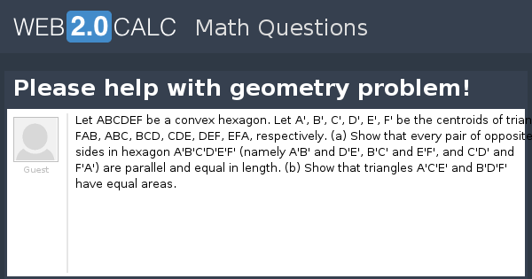 View question - Please help with geometry problem!