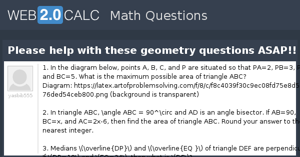 View question - Please help with these geometry questions ASAP!!