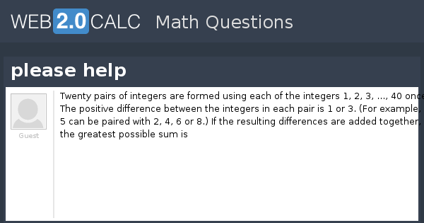 View question - please help