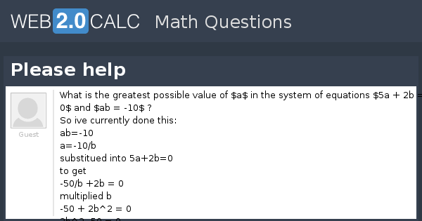 View question - Please help