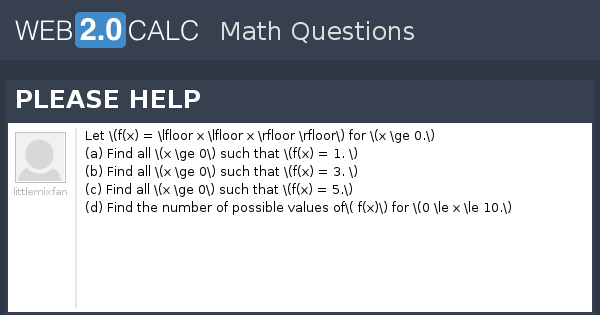View question - PLEASE HELP
